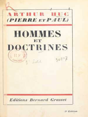 cover image of Hommes et doctrines